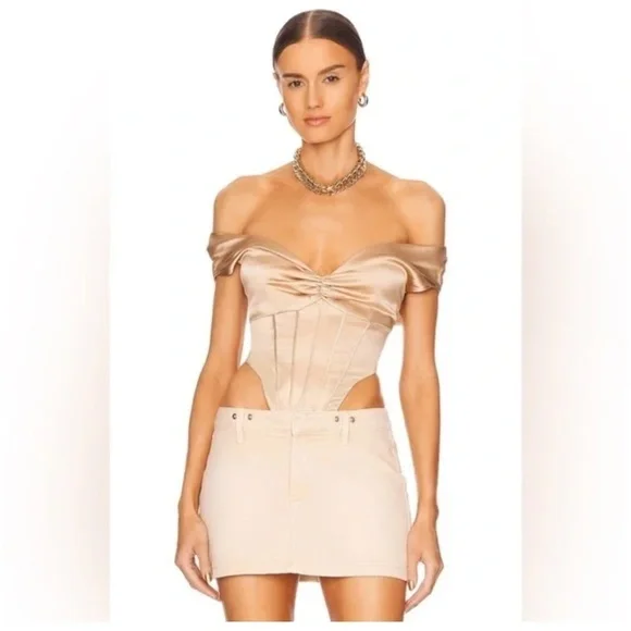 Retrofete Rozik Silk Corset Bodysuit